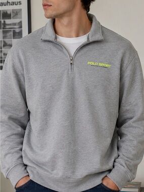 Ralph Lauren Polo Sport Gray Fleece-Lined Sweatshirt